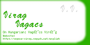 virag vagacs business card